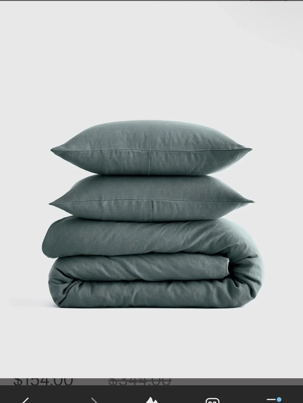 Quince | European Linen Duvet Cover Set in Ocean